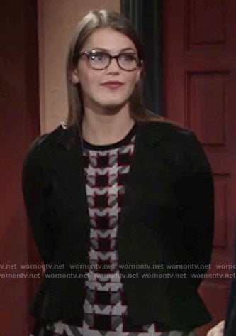 Natalie’s houndstooth dress on The Young and the Restless