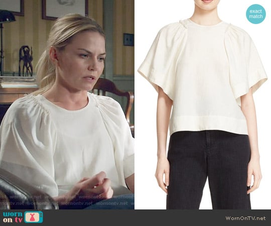 Rachel Comey Ravine Bell Sleeve Silk & Linen Top worn by Emma Swan (Jennifer Morrison) on Once Upon A Time