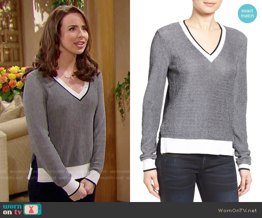 Rag & Bone Ainsley V-Neck Sweater worn by Ivy Forrester (Ashleigh Brewer) on The Bold and the Beautiful