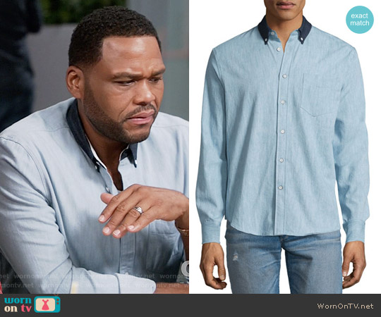 Rag & Bone Yokohama Long-Sleeve Chambray Shirt worn by Andre Johnson (Anthony Anderson) on Black-ish