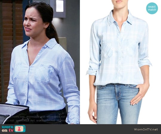Rails Carter Shirt in Light Vintage Tartan worn by Amy Santiago (Melissa Fumero) on Brooklyn Nine-Nine