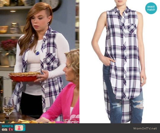 Rails Jordyn Sleeveless Tunic in White / Navy / Orchid worn by Kristin Baxter (Amanda Fuller) on Last Man Standing