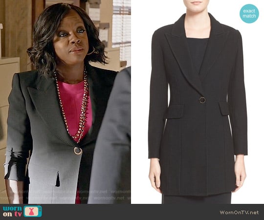 St John Collection Nouveau Boucl&eacute; Knit Topper worn by Annalise Keating (Viola Davis) on How to Get Away with Murder