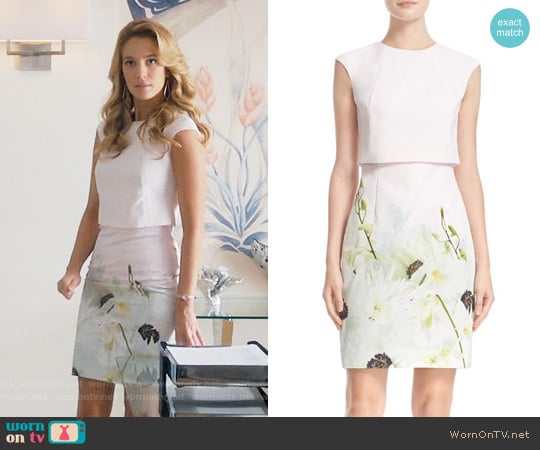 Ted Baker Sneha Pearly Petals Dress worn by Petra Solano (Yael Grobglas) on Jane the Virgin
