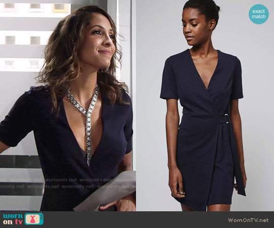 Topshop Belted Wrap Mini Dress worn by Lily Winters (Christel Khalil) on The Young and the Restless