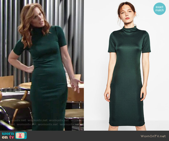 Zara Fitted Mid-length Dress worn by Phyllis Newman (Gina Tognoni) on The Young and the Restless
