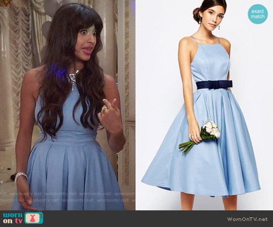 WornOnTV: Tahani's blue pleated dress on The Good Place Jameela