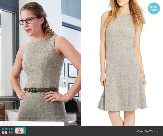 LAUREN Ralph Lauren Tweed Fit and Flare Dress worn by Kara Danvers (Melissa Benoist) on Supergirl