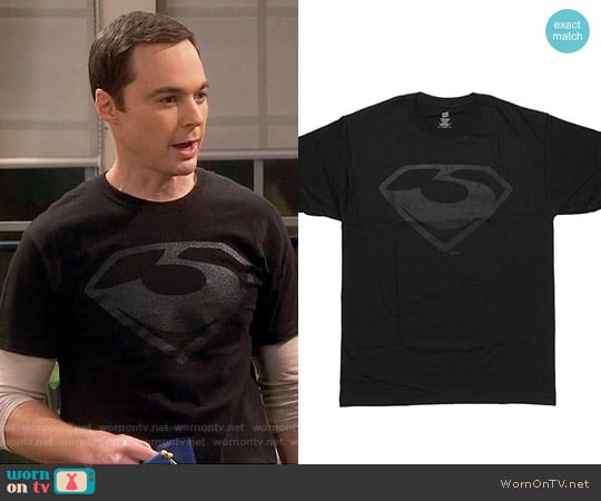 Superman Man of Steel Zod Logo T-Shirt worn by Sheldon Cooper (Jim Parsons) on The Big Bang Theory