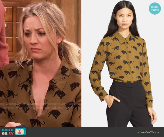 A.L.C. Song Blouse worn by Penny Hofstadter (Kaley Cuoco) on The Big Bang Theory