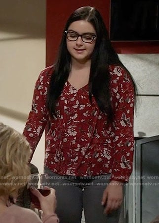 Alex’s red floral top on Modern Family