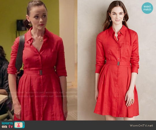 Laila Linen Shirtdress from Anthropologie worn by Rory Gilmore (Alexis Bledel) on Gilmore Girls