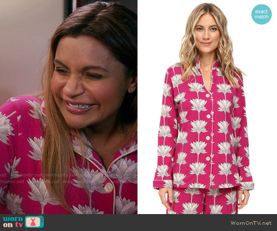 Bedhead Lotusland Pajama Set worn by Mindy Lahiri (Mindy Kaling) on The Mindy Project