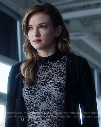 Caitlin’s black lace top on The Flash