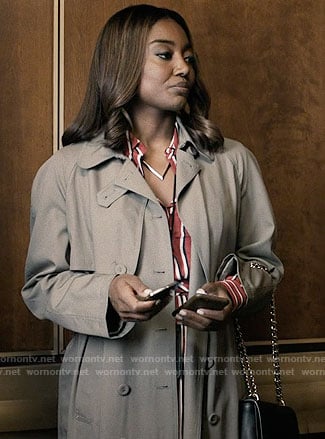 Daisy’s trench coat on Madam Secretary