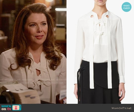 Derek Lam Lace-Up Blouse worn by Lorelai Gilmore (Lauren Graham) on Gilmore Girls