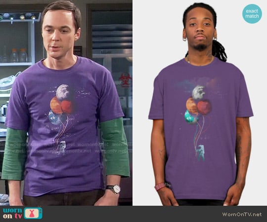 Gloopz The Spacemans Trip T-shirt in Purple worn by Sheldon Cooper (Jim Parsons) on The Big Bang Theory