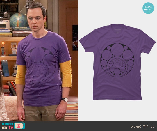 Fourfreak Inner Circle Tee in Purple worn by Sheldon Cooper (Jim Parsons) on The Big Bang Theory