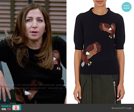 Each x Other Eagle Appliqued Wool Sweater worn by Gina Linetti (Chelsea Peretti) on Brooklyn Nine-Nine