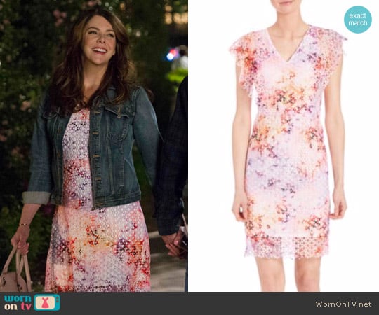 Elie Tahari Telene Cotton Flutter Sleeve Dress worn by Lorelai Gilmore (Lauren Graham) on Gilmore Girls