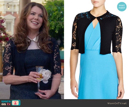 Elie Tahari Morocco Lace Cropped Cardigan worn by Lorelai Gilmore (Lauren Graham) on Gilmore Girls