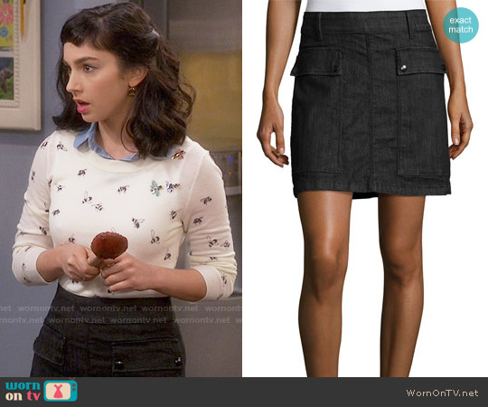 Frame Le Mini A-Line Broome Street Skirt worn by Mandy Baxter (Molly Ephraim) on Last Man Standing