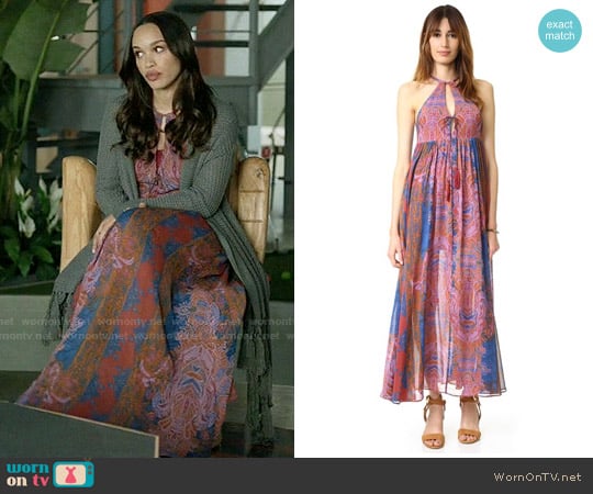 Free People Unattainable Maxi Dress in Pink worn by Erica Dundee (Cleopatra Coleman) on Last Man On Earth