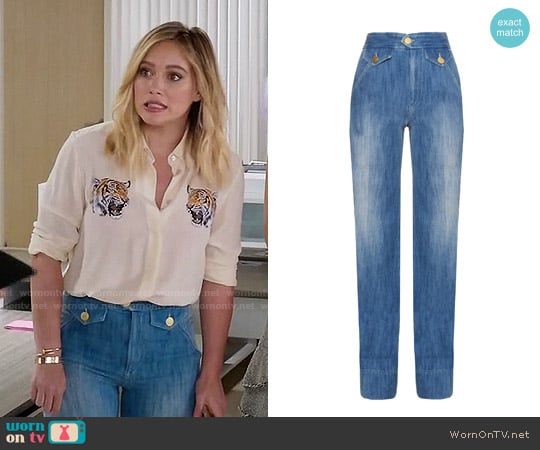Etoile Isabel Marant Odessa Jeans worn by Kelsey Peters (Hilary Duff) on Younger