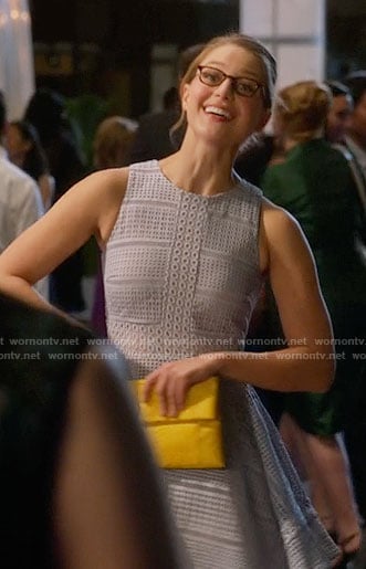 Kara’s light blue lace dress on Supergirl