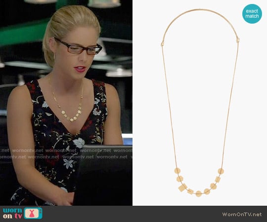 Madewell Holding Pattern Necklace worn by Felicity Smoak (Emily Bett Rickards) on Arrow