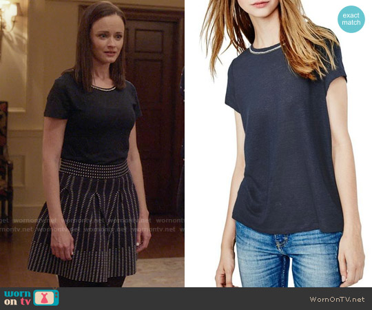 Maje Tamano Embellished Tee worn by Rory Gilmore (Alexis Bledel) on Gilmore Girls