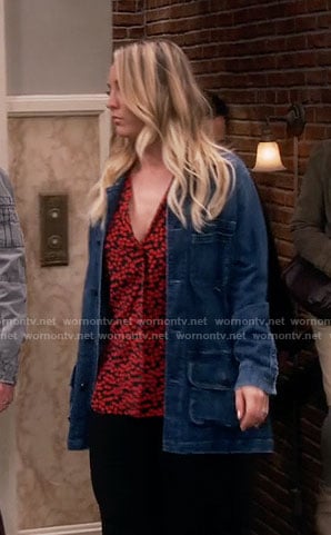 Penny’s denim parka on The Big Bang Theory