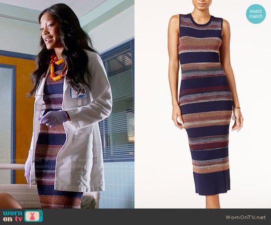 RACHEL Rachel Roy Textured Space Dyed Sweater Dress worn by Zayday Williams (Keke Palmer) on Scream Queens
