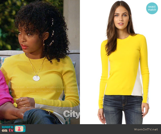 Rag & Bone Cecilee Sweater worn by Zoey Johnson (Yara Shahidi) on Black-ish