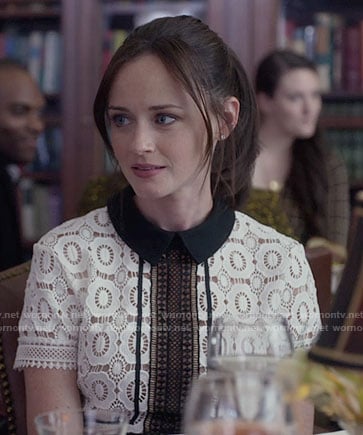 Rory’s black and white lace dress on Gilmore Girls: A Year in the Life