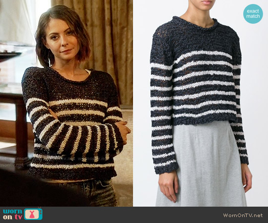 T by Alexander Wang Striped Jumper worn by Thea Queen (Willa Holland) on Arrow