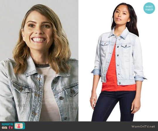 Mossimo at Target Light Wash Denim Jacket worn by Malia Tate (Shelley Hennig) on Teen Wolf