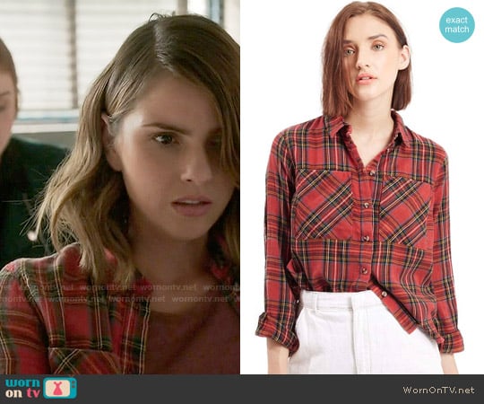 Topshop Tartan Plaid Shirt worn by Malia Tate (Shelley Hennig) on Teen Wolf