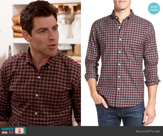 Bonobos Jasp&eacute; Gingham Poplin Sport Shirt worn by Schmidt (Max Greenfield) on New Girl