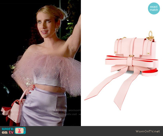 Niels Peeraer Bow Detail Shoulder Bag worn by Chanel Oberlin (Emma Roberts) on Scream Queens