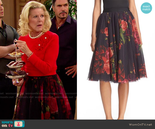 Ted Baker Ondra - Juxtapose Rose Tutu Midi Skirt worn by Pamela Douglas (Alley Mills) on The Bold and the Beautiful