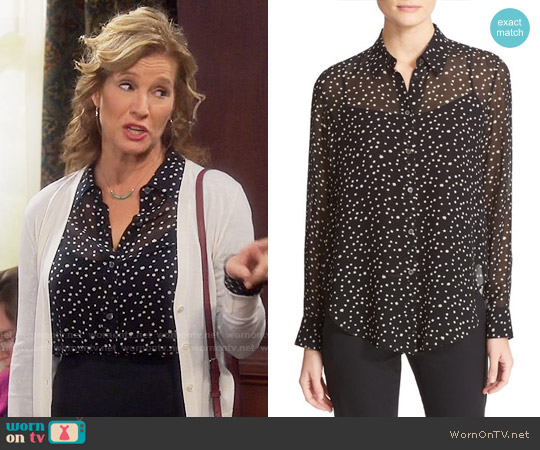 Theory Sunaya Star Print Blouse worn by Vanessa Baxter (Nancy Travis) on Last Man Standing