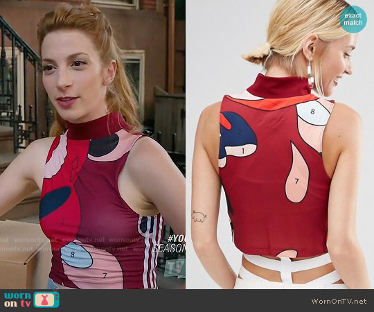 Rita Ora x Adidas Originals High Neck Cropped Top worn by Lauren (Molly Bernard) on Younger