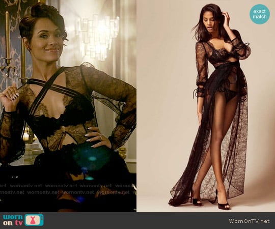 Agent Provocateur Deziree Gown And Bustle Black worn by Anika Calhoun (Grace Gealey) on Empire