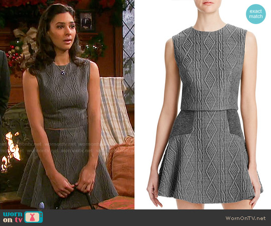 Alice + Olivia Klynn Cable Knit Top worn by Gabi Hernandez (Camila Banus) on Days of our Lives