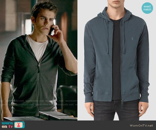 All Saints Brace Hoody worn by Stefan Salvatore (Paul Wesley) on The Vampire Diaries