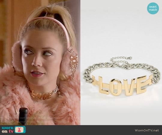 ASOS L.O.V.E. Choker Necklace worn by Chanel #3 (Billie Lourd) on Scream Queens