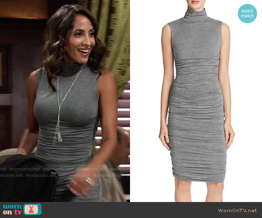 Bailey 44 Ludlow Dress in Mercury worn by Lily Winters (Christel Khalil) on The Young and the Restless