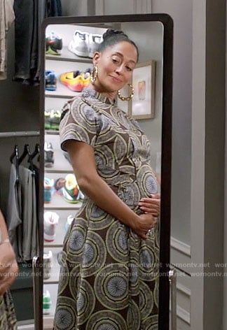 Rainbow’s circle printed short sleeve dress on Black-ish