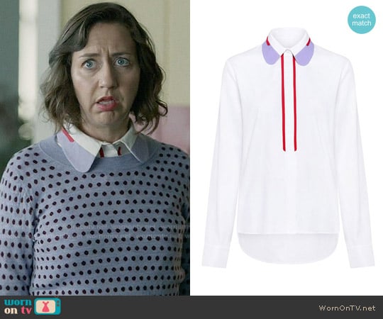 Carven Peter Pan Collar Shirt worn by Carol Pilbasian (Kristen Schaal) on Last Man On Earth
